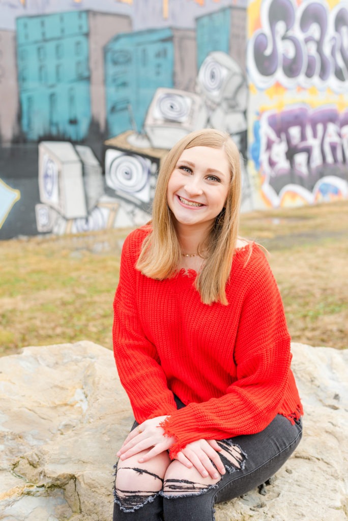 Graffiti wall senior photos