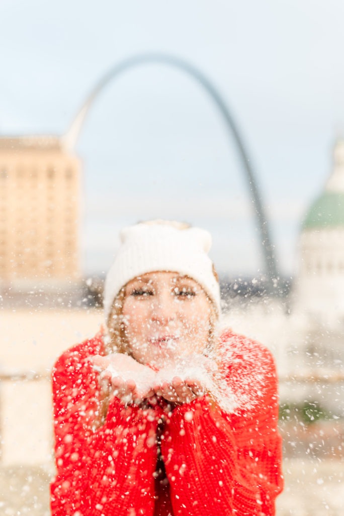 Snowy senior photos