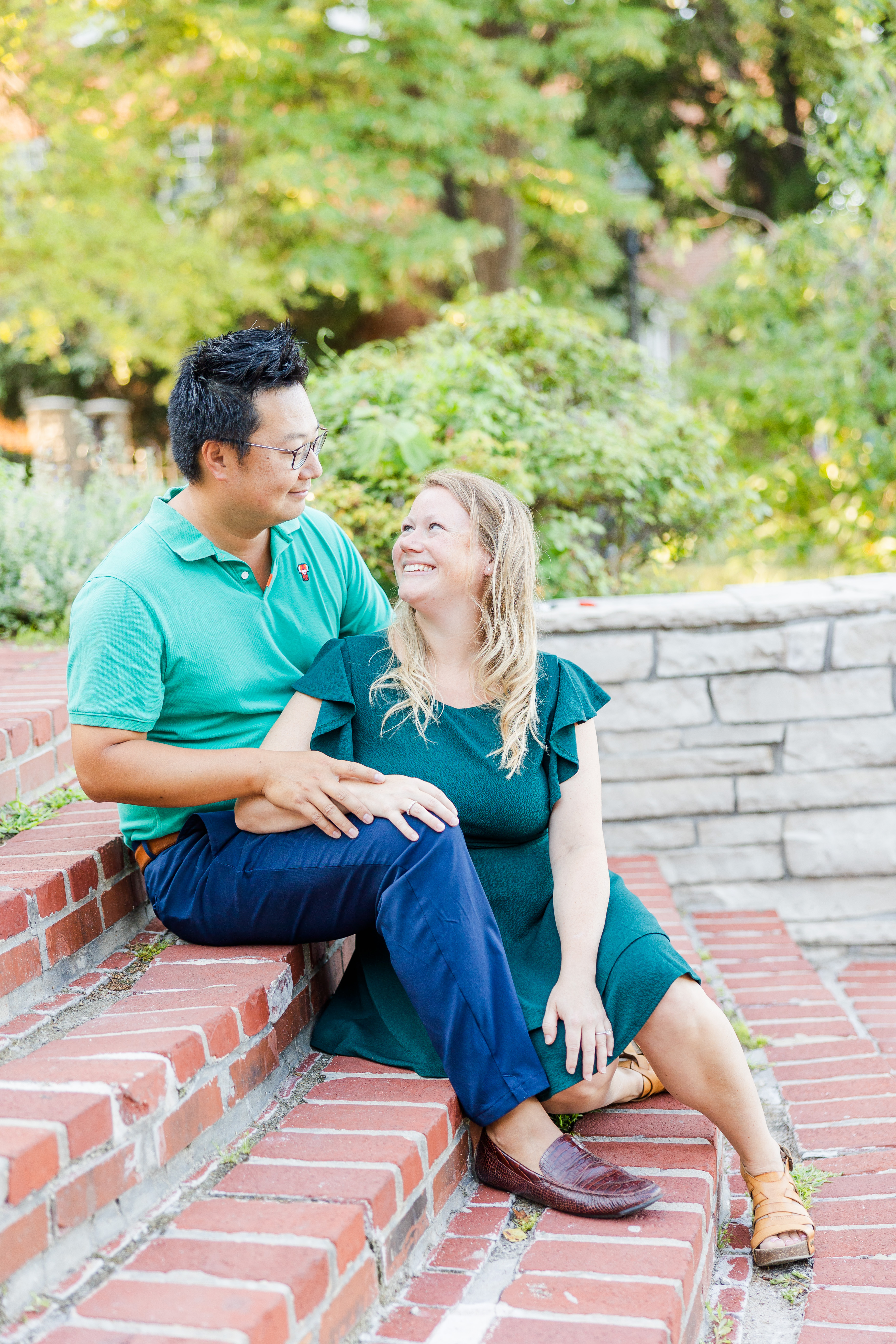 engagement photos Main Street St. Charles MO