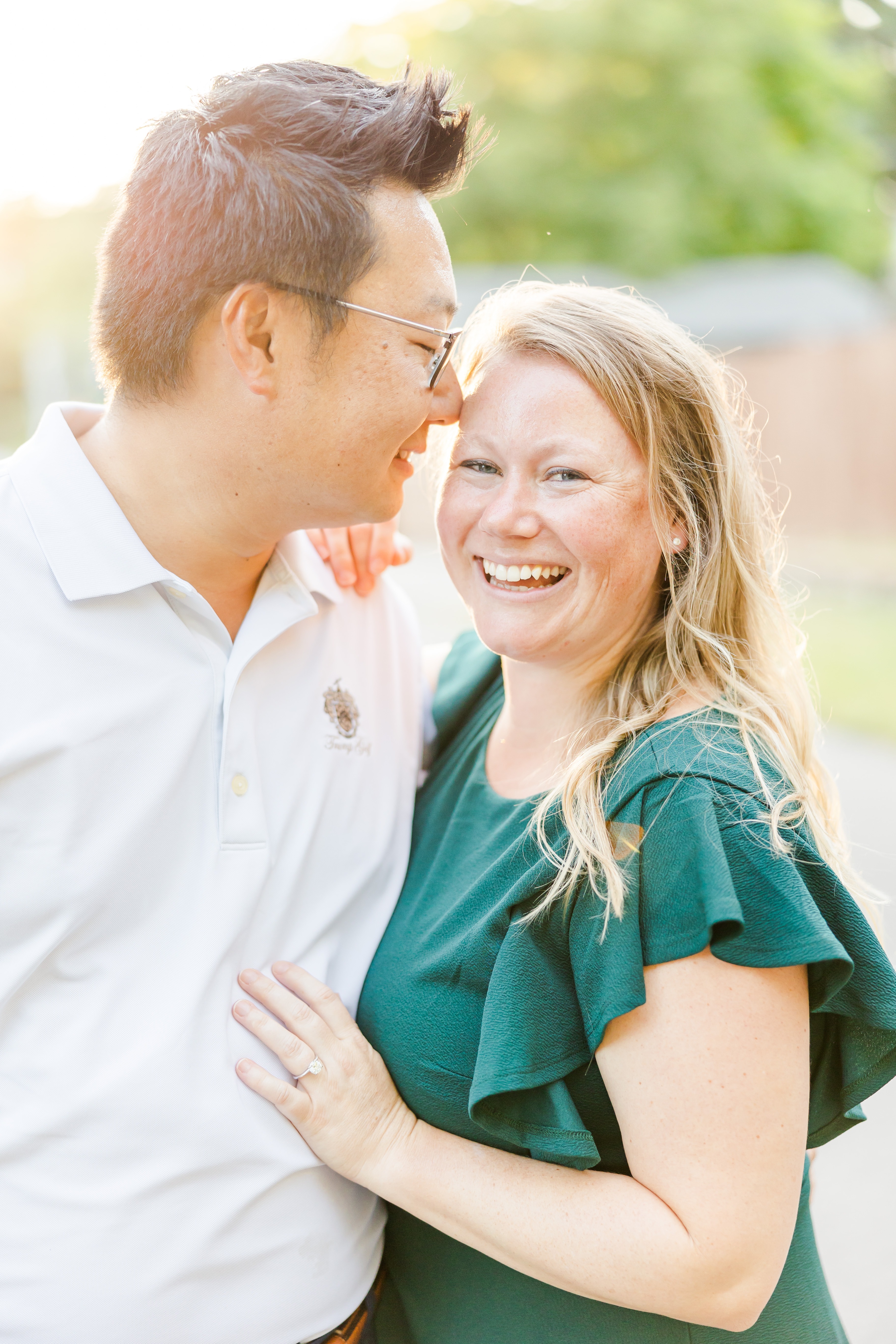 light and airy engagement photos