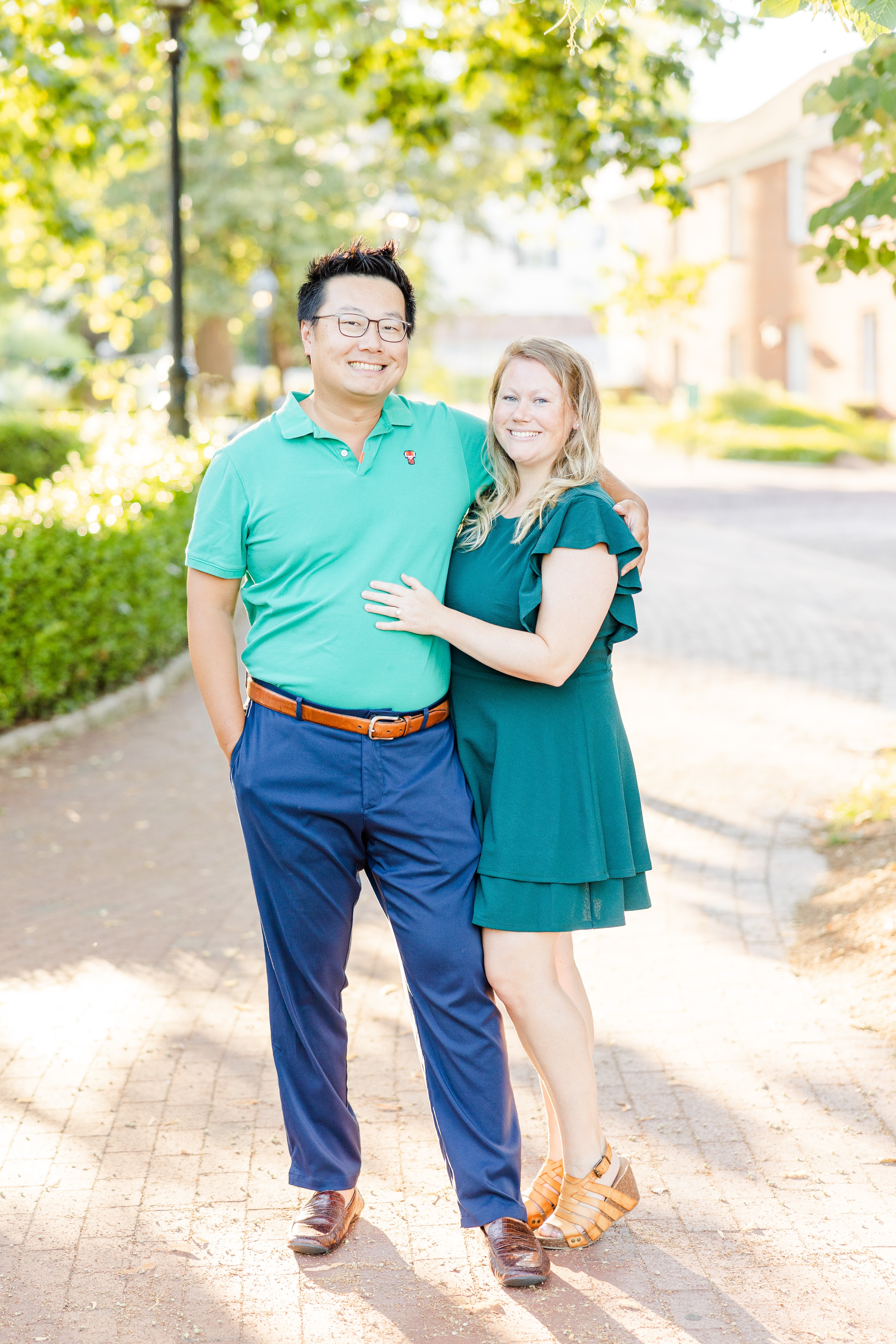 Main Street St. Charles MO engagement photos