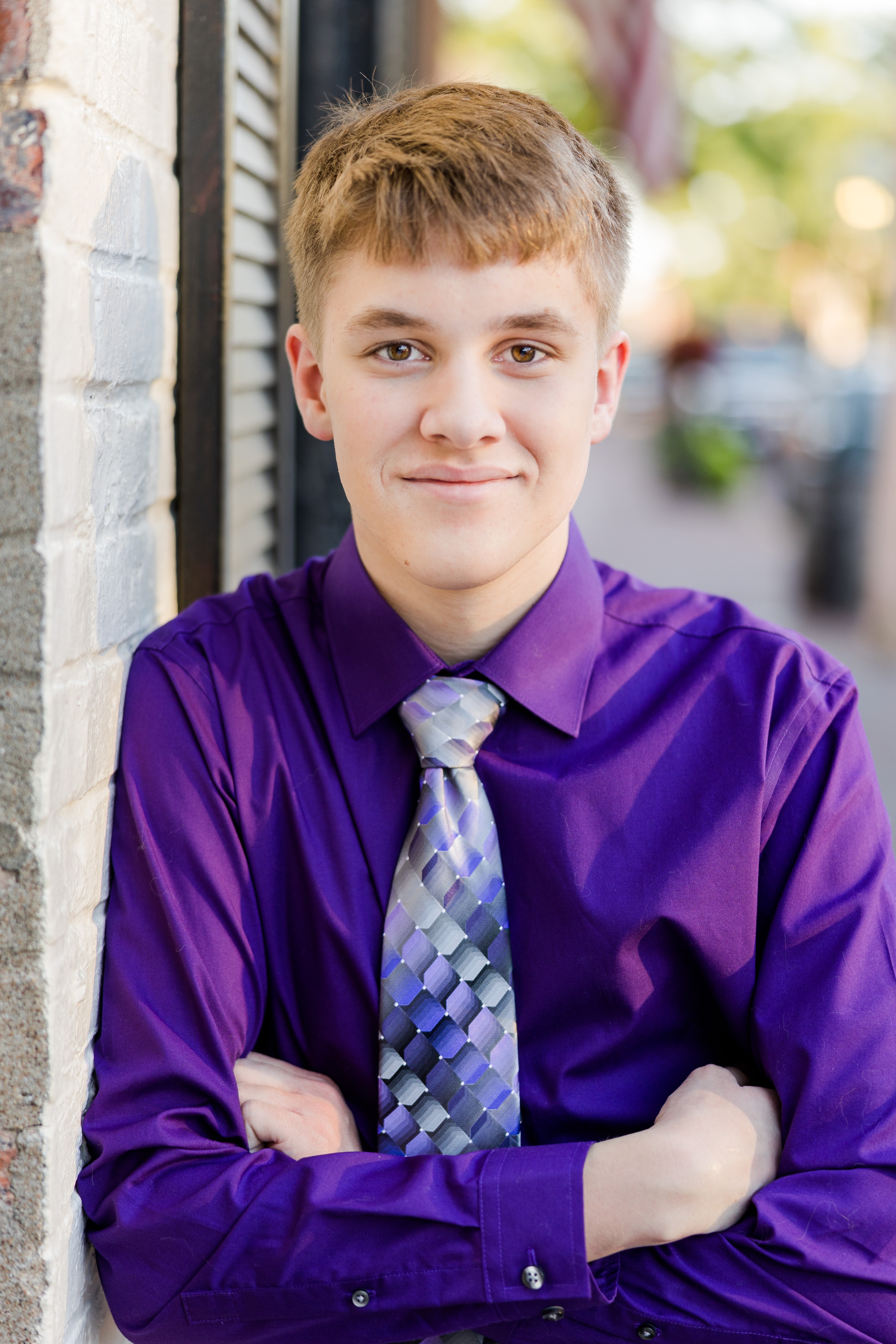 Senior photos on Main Street St. Charles