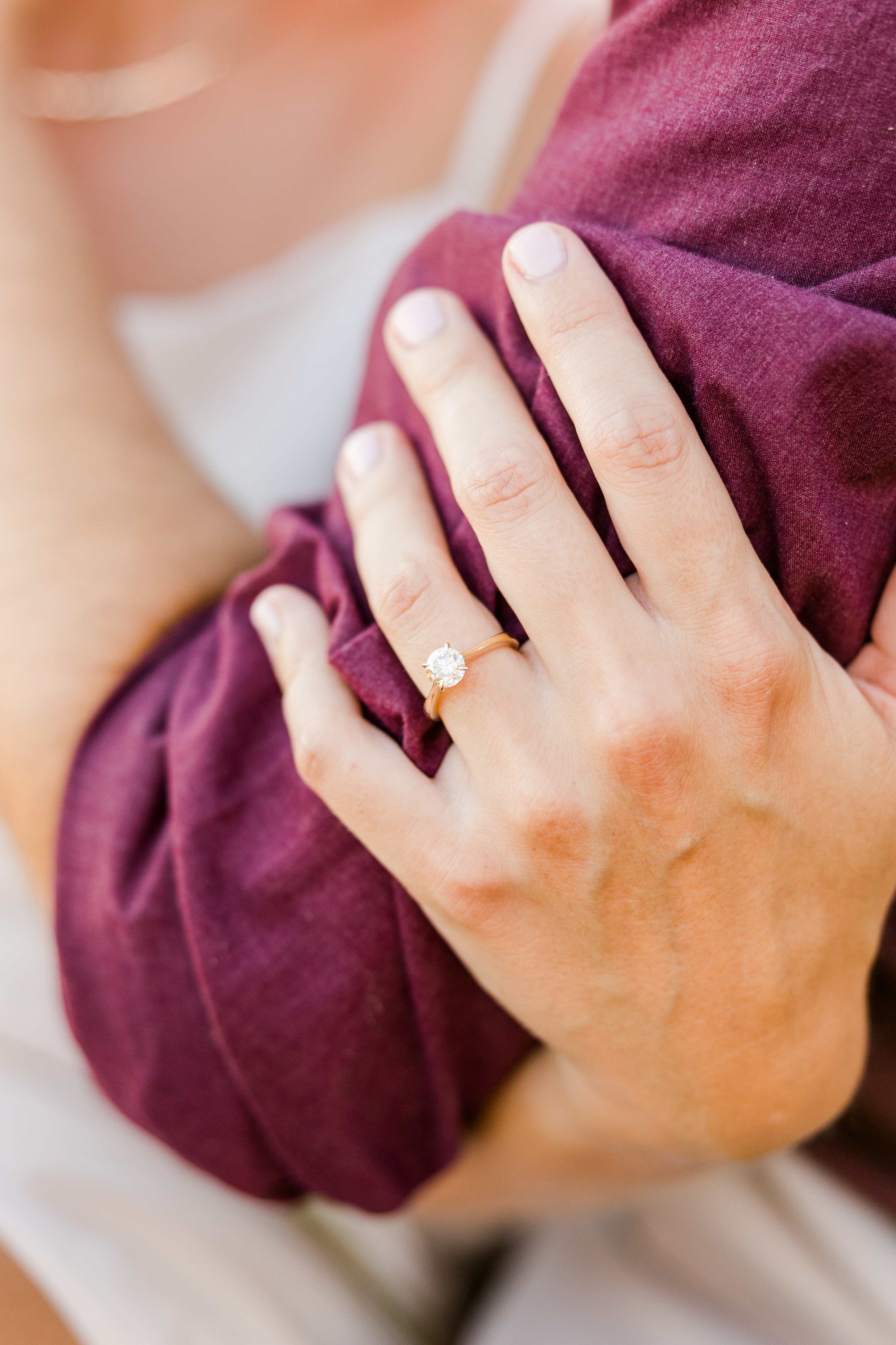 St. Charles engagement photographer; ring shot